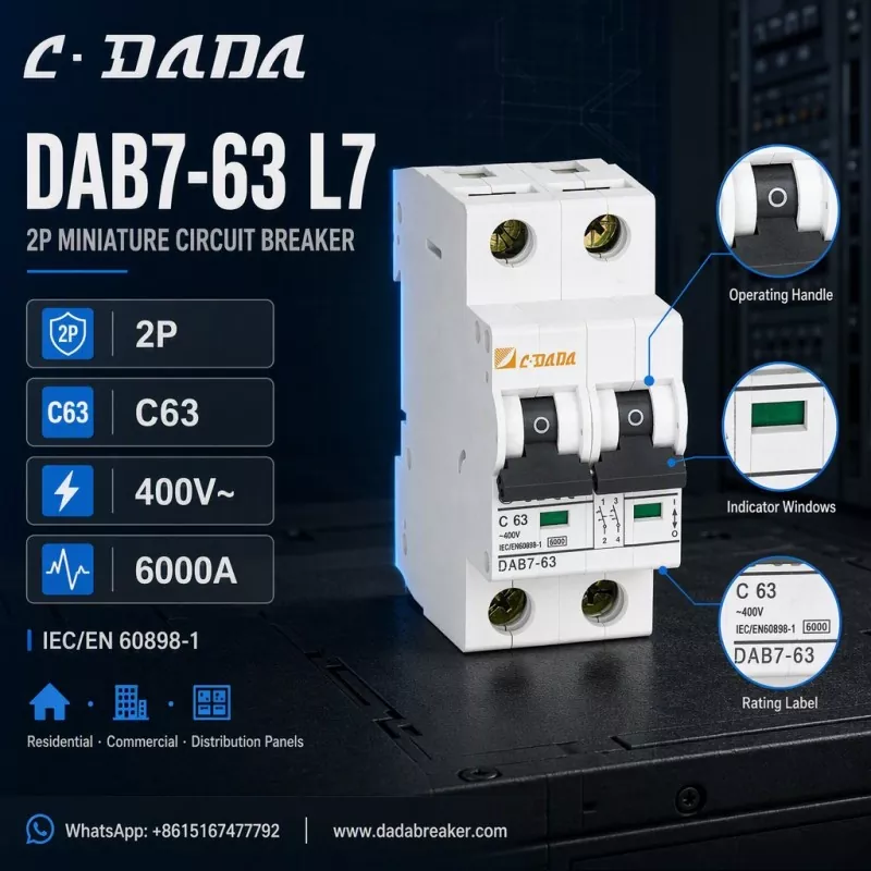 DAB7-63 L7 2P MCB - Zomveka, Chitetezo Chokhazikika pamagulu Ogawa