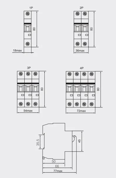 250V DC Miniature Circuit Breaker
